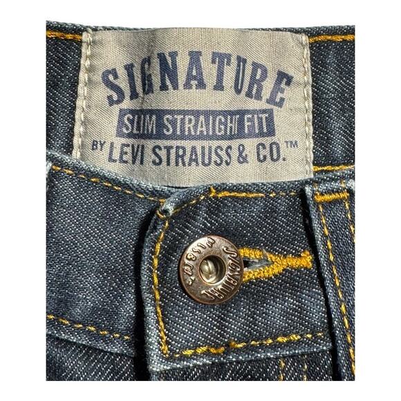 Levi's‎ Boys Size 10 Slim Straight Fit Jeans Dark Blue Denim - Picture 3 of 6